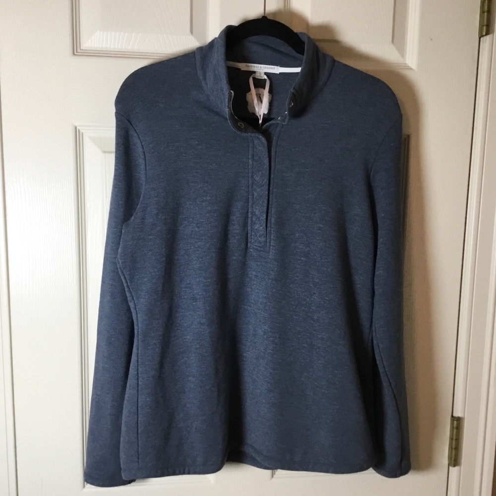 Fairway & Greene Ladies Kate Old School Blue Sweatshirt - L